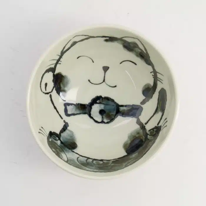 Tokyo Design Studio Kawaii Rice Bowl Cat Neko 16x8cm 600ml Pink - Image 3