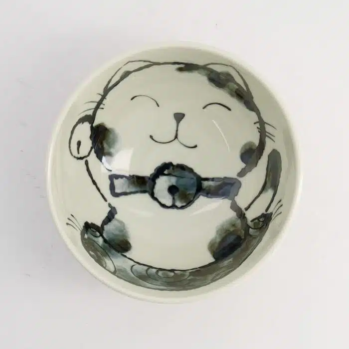 Tokyo Design Studio Kawaii Rice Bowl Cat Neko 16x8cm 600ml Blue - Image 3