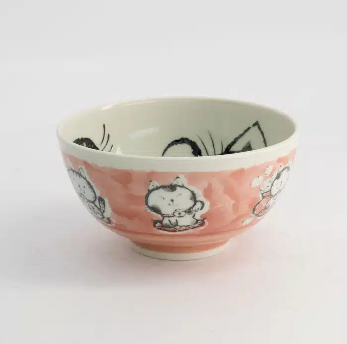 Tokyo Design Studio Kawaii Rice Bowl Cat Neko 13x8cm 400ml
