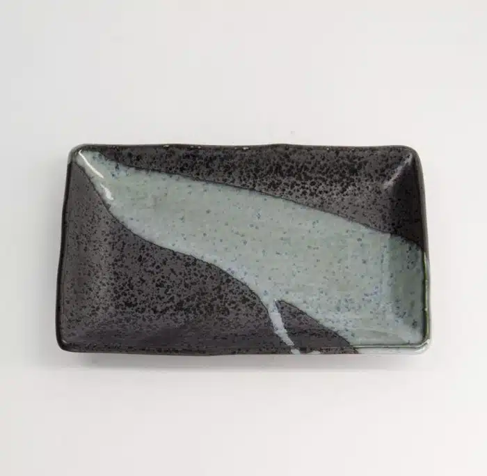 Tokyo Design Studio - Large Plates - Rectangular Plate - Kuroao Nagashi - 21x13.5x2.8cm - Image 2
