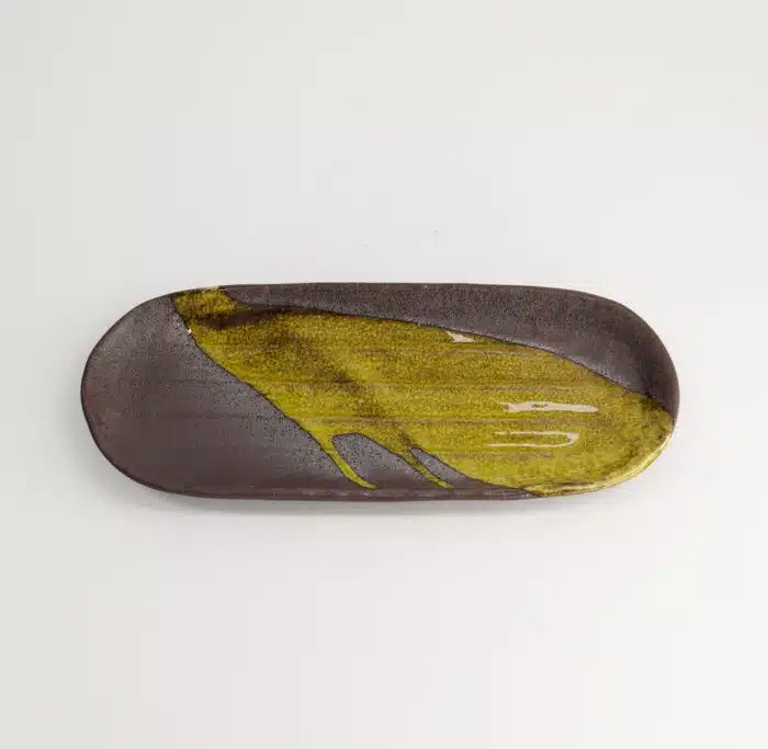 Tokyo Design Studio - Large Plates - Oval Plate - Yuzucha Nagashi - 28.5x11.5x2.3cm - Image 2