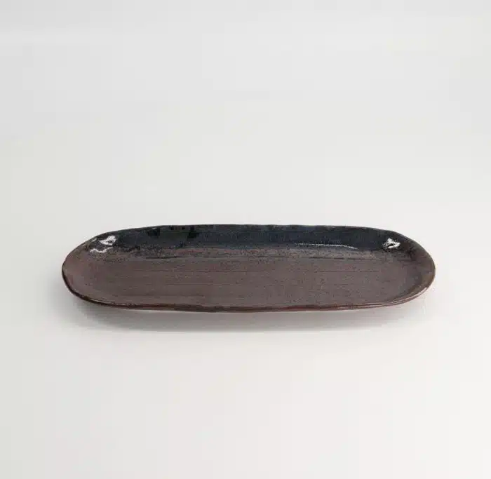 Tokyo Design Studio - Large Plates - Ovaal Bord - Masiko Kinyo - Zwart - 28.5x11.5x2.3cm