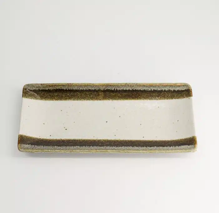 Tokyo Design Studio - Large Plates - Rectangular Plate - Shiratsu Mashiko - White - 28.5x12.5x2.5cm - Image 2