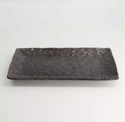 Tokyo Design Studio - Large Plates - Rechthoekig Bord - Kuroyuteki - Zwart - 28.5x12.5x2.5cm