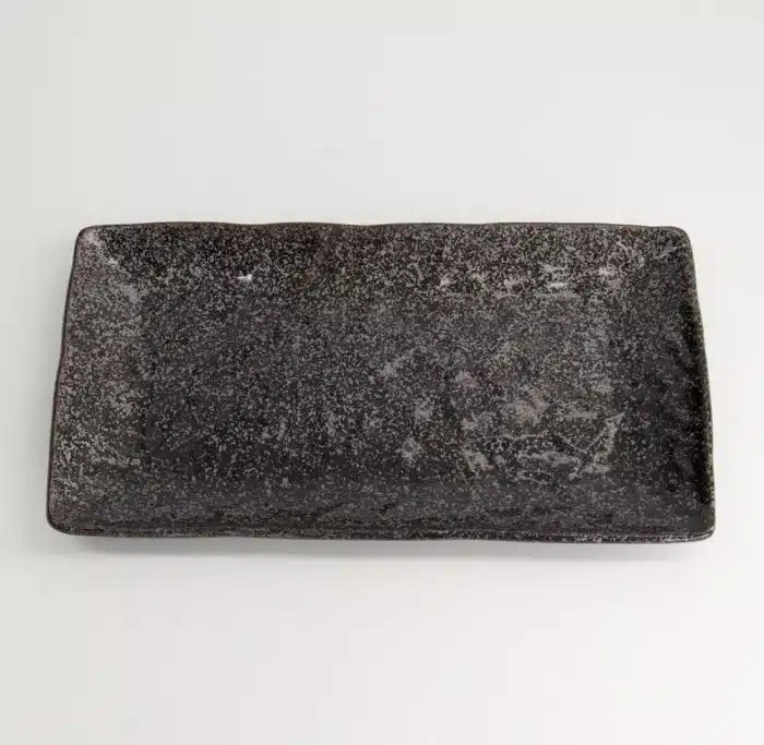 Tokyo Design Studio - Large Plates - Rectangular Plate - Kuroyuteki - Black - 28.5x12.5x2.5cm - Image 2