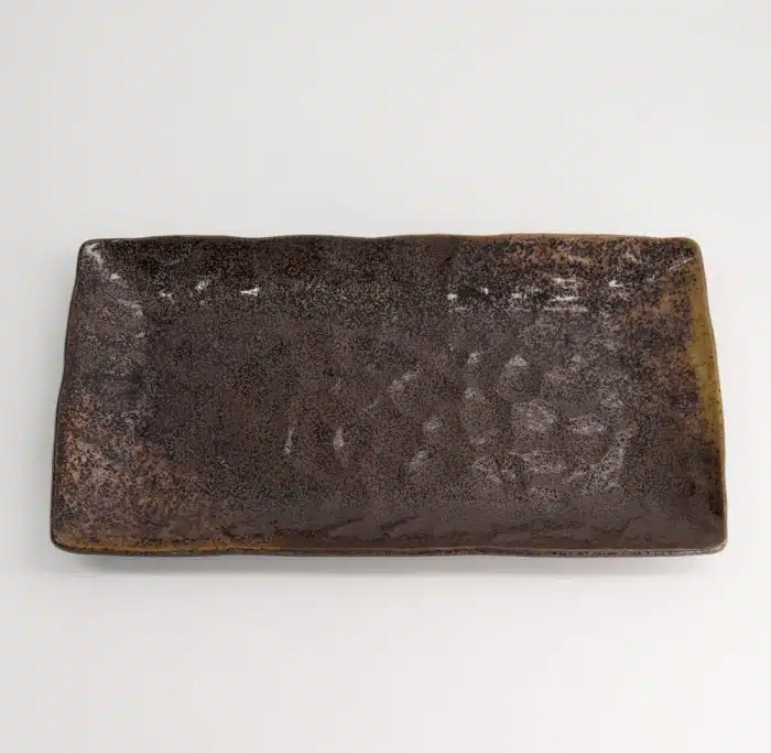 Tokyo Design Studio - Large Plates - Rectangular Plate - Kuro Suisho - Green - 28.5x12.5x2.5cm - Image 2