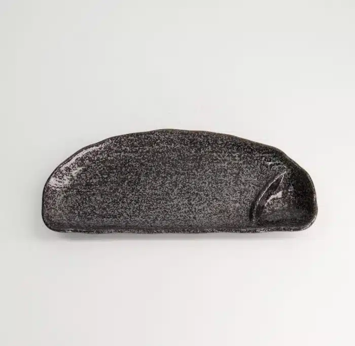 Tokyo Design Studio - Large Plates - Rectangular Plate - Kuroyuteki - Black - 27.5x12x2.5cm - Image 2