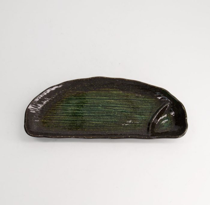 Tokyo Design Studio - Large Plates - Rectangular Plate - Kuro Suisho - Green - 27.5x12x2.5cm - Image 2