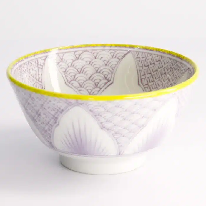 Tokyo Design Studio Lily Flower Tayo Bowl 13.5x6.8cm 300ml Purple - Image 2