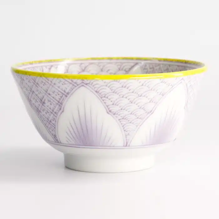 Tokyo Design Studio Lily Flower Tayo Bowl 13.5x6.8cm 300ml Purple - Image 4
