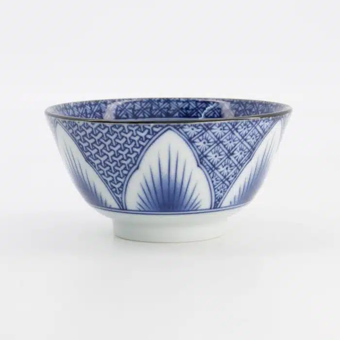Tokyo Design Studio Lily Flower Tayo Bowl 13.5x6.8cm 300ml Blue - Image 3