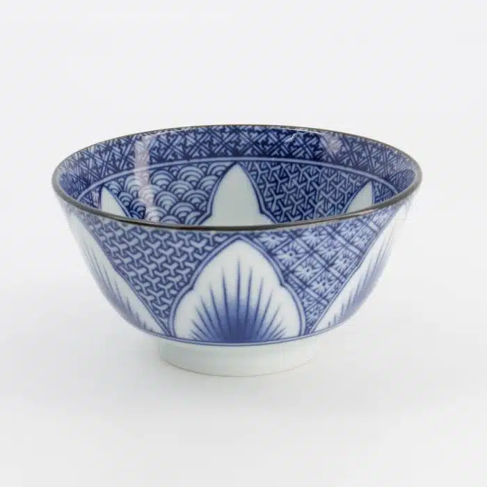 Tokyo Design Studio Lily Flower Tayo Bowl 13.5x6.8cm 300ml Blue - Image 2