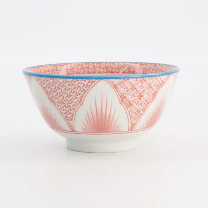Tokyo Design Studio Lily Flower Tayo Bowl 13.5x6.8cm 300ml Red - Image 3