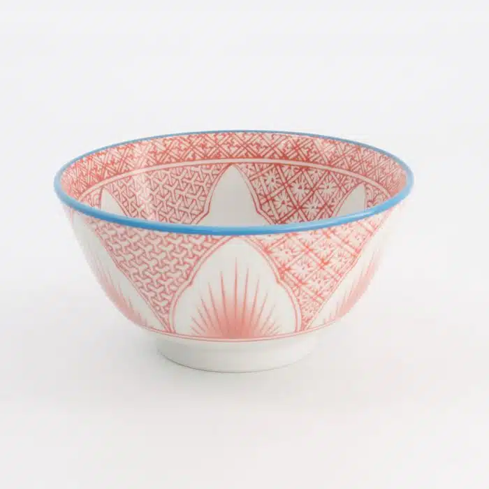 Tokyo Design Studio Lily Flower Tayo Bowl 13.5x6.8cm 300ml Red - Image 2