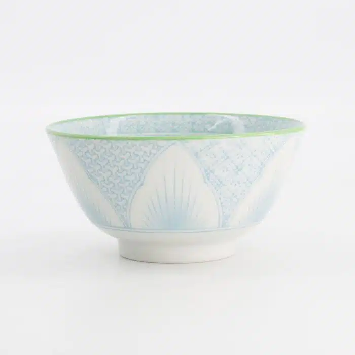 Tokyo Design Studio Lily Flower Tayo Bowl Small 13.5x6.8cm 300ml Light Blue - Image 3