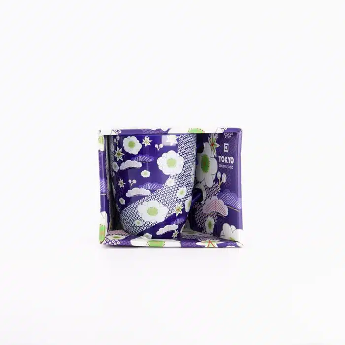 Tokyo Design Studio Kawaii Flower Mug With Gift Box Blue 8.5x10.2cm 300ml