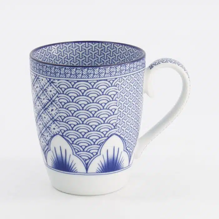 Tokyo Design Studio Lily Flower Mug 8.8x10.5cm 350ml Blue - Image 3