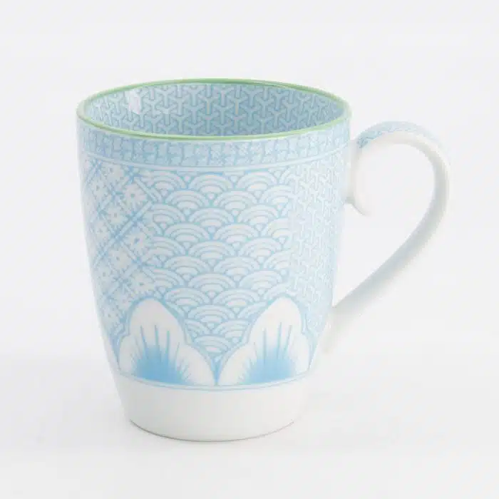 Tokyo Design Studio Lily Flower Mug 8.8x10.5cm 350ml Light Blue - Image 3