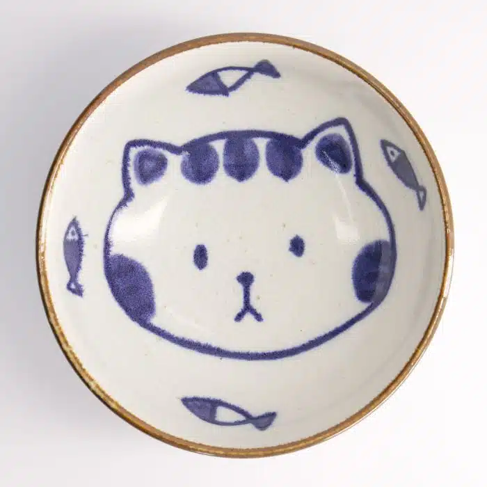 Tokyo Design Studio - Kawaii- Cat Neko Bowl - 16x6.3cmh 600ml Blue - Image 3