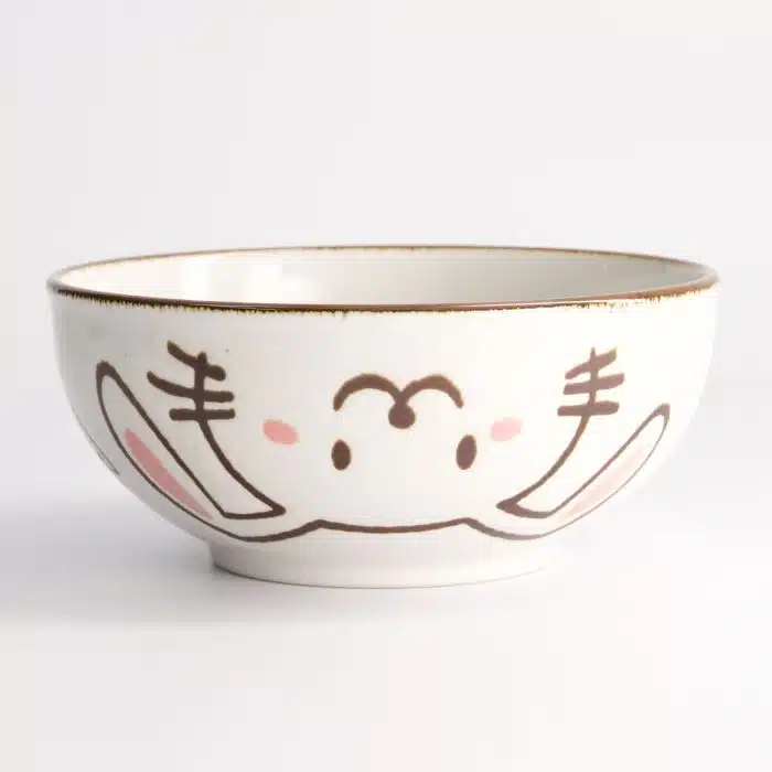 Tokyo Design Studio - Kawaii Rabbit Usagi Bowl - 16x6.3cmh 600ml Blue - Image 4