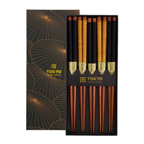 Tokyo Design Studio Chopsticks Gift Set Gold Parasol