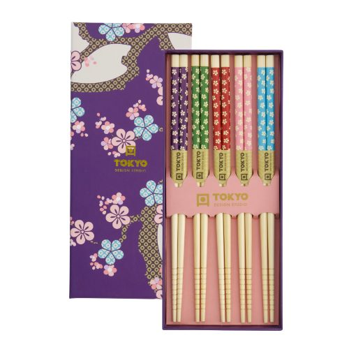Tokyo Design Studio Chopsticks Gift Set Sakura Dark Blue