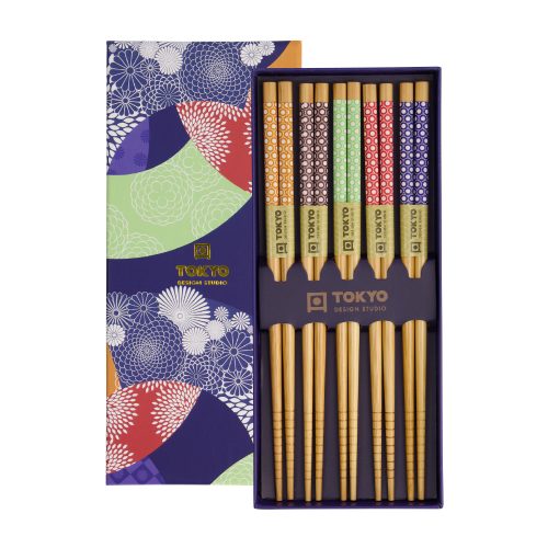 Tokyo Design Studio Chopsticks Gift Set Colorful Circle