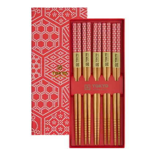 Tokyo Design Studio Chopsticks Gift Set Red Multi Patterns