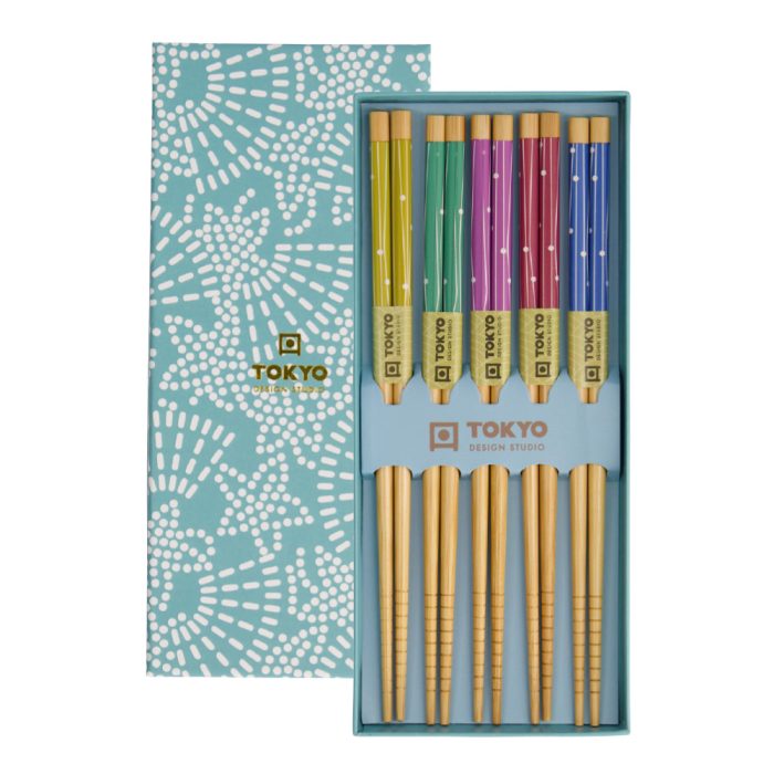 Tokyo Design Studio Chopsticks Gift Set Light Blue Star