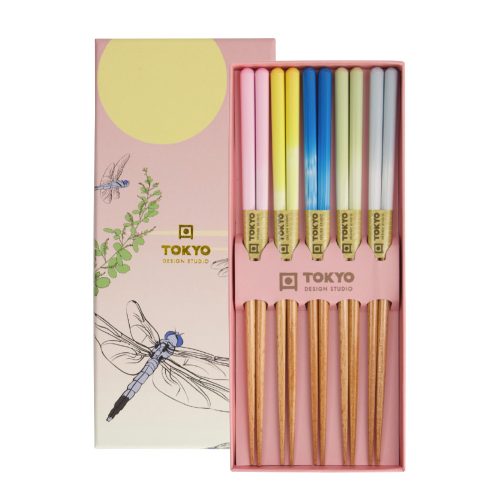 Tokyo Design Studio Chopsticks Gift Set Pink Dragonfly