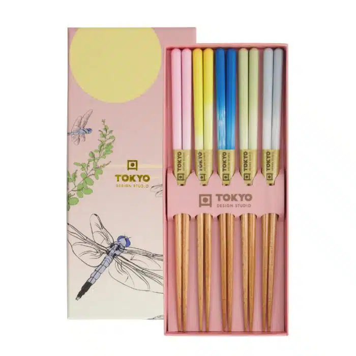 Tokyo Design Studio Chopsticks Gift Set Pink Dragonfly