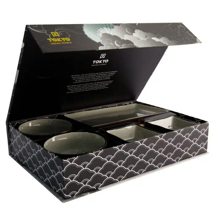 Tokyo Design Studio - Glassy Gray - Sushi Tableware - 8 pieces - 2 persons