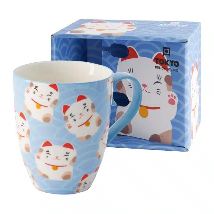 Tokyo Design Studio - Kawaii Lucky Cat - Mug With Gift Box - 8.5x10.2cm 380ml