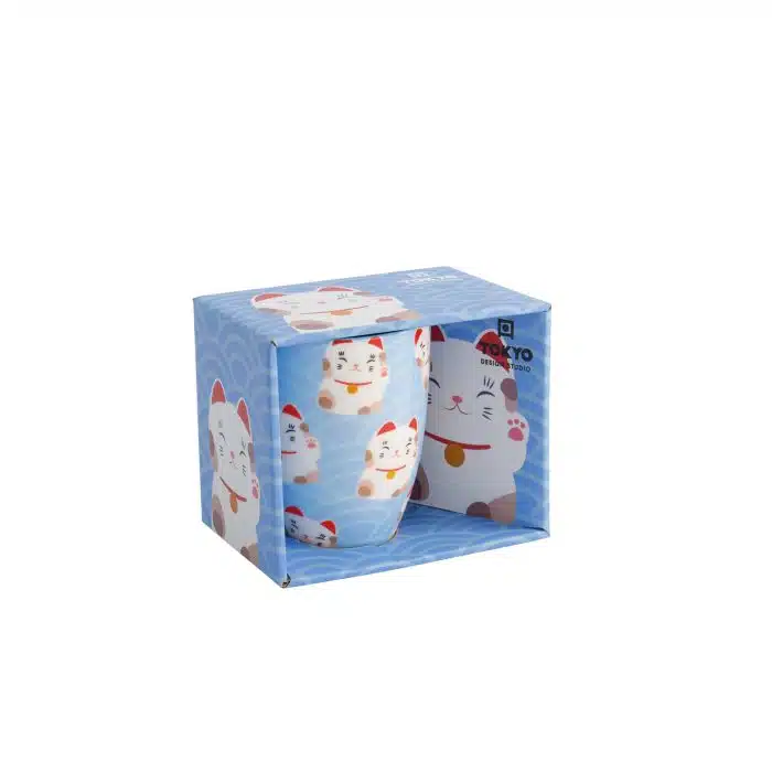 Tokyo Design Studio - Kawaii Lucky Cat - Mug With Gift Box - 8.5x10.2cm 380ml - Image 2
