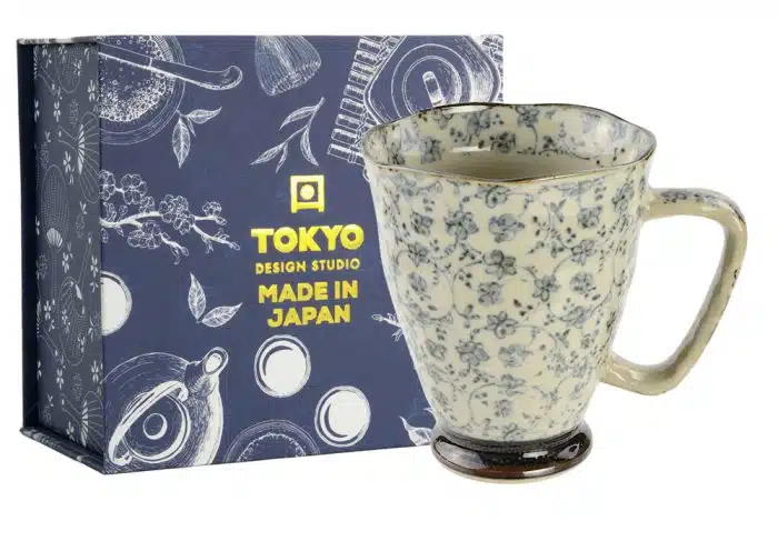 Tokyo Design Studio Mug Gift Set 9x11cm 400ml Blue flower