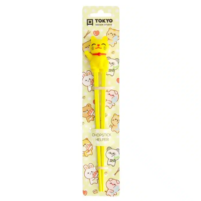 Tokyo Design Studio- Chopsticks- Lucky Cat Yellow - (child's chopsticks)