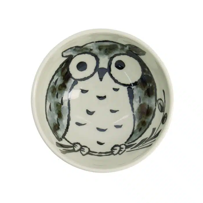 Tokyo Design Studio- Kawaii- Rice Bowl- Owl- 13x8cm 400ml Blue - Image 2