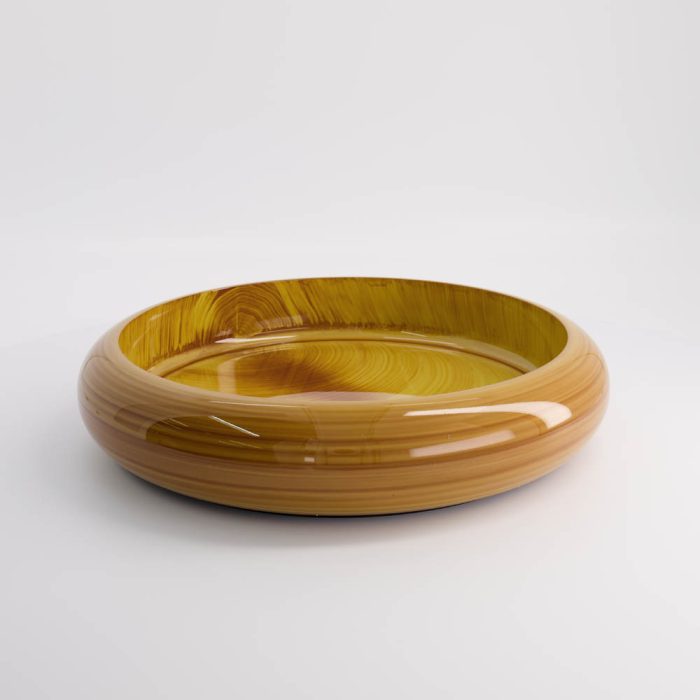 Sushi Oke - Serveerschaal - Lakwerk - Houten Kleur - 33.8x6.8cm