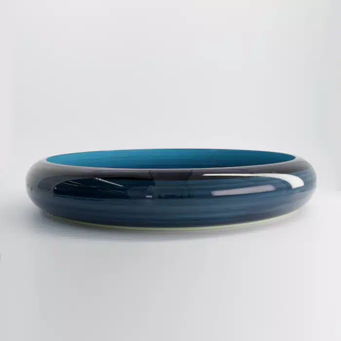 Sushi Oke - Serving Tray - Lacquer Finish - Azure Blue - 47.6x8cm - Image 2