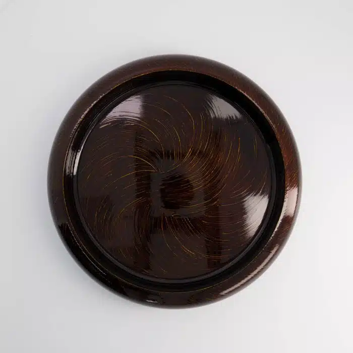 Sushi Oke - Serving Tray - Lacquer Finish - Gold Wood - 33.8x6.8cm - Image 3