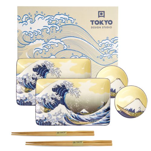 Tokyo Design Studio - Kawaii - Hokusai - Sushi Set - 6-delig - 2 Persoons