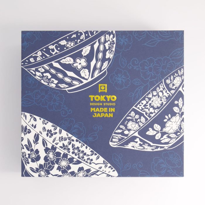 Tokyo Design Studio - Tokyo Blue - Karakusa - Ramen Bowl - Gift Set - 3pcs - 1300ml - Image 2