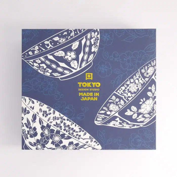 Tokyo Design Studio - Tokyo Blue - Sakura - Ramen Bowl - Gift Set - 3 pcs - 1300ml - Image 3