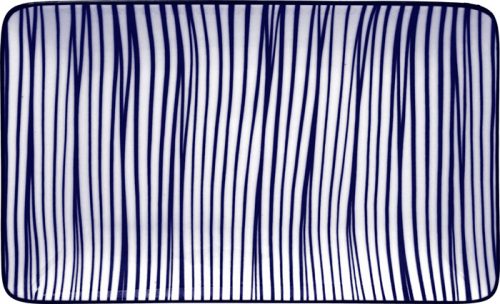 Tokyo Design Studio - Nippon Blue - Rechthoekig bord - Lijnen - 21x13.5cm