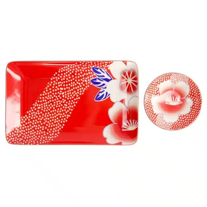 Tokyo Design Studio - Kawaii - Flower - Red - Sushi Set - 6 Pieces - 2 Persons - Image 3