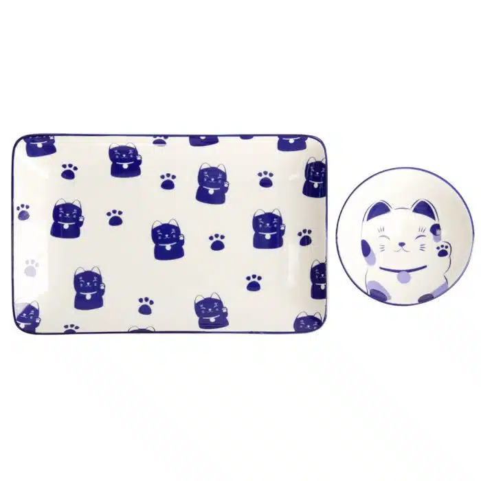Tokyo Design Studio - Kawaii - Maneko - Blue - Sushi Set - 6 pieces - 2 Persons - Image 2