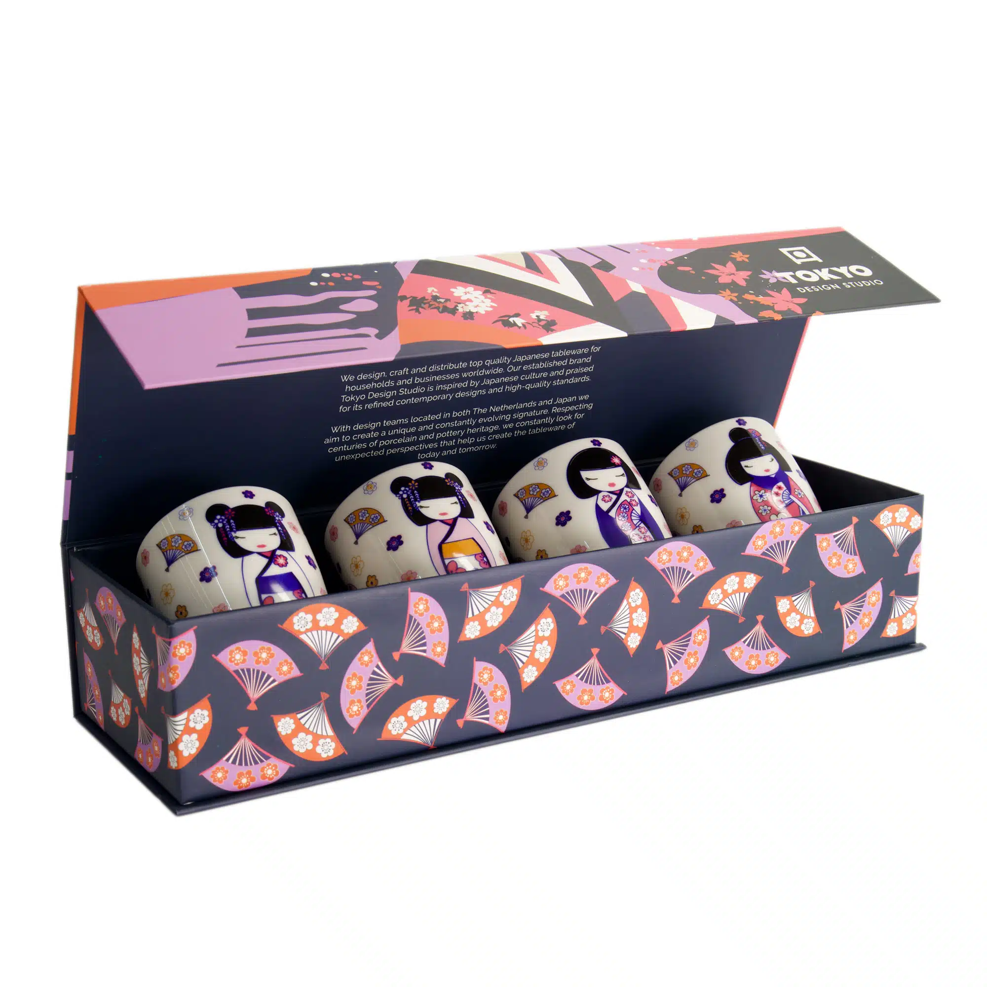 Tokyo Design Studio - Kawaii - Maiko - Cup Set - 4 Pieces - 170ml - Image 2
