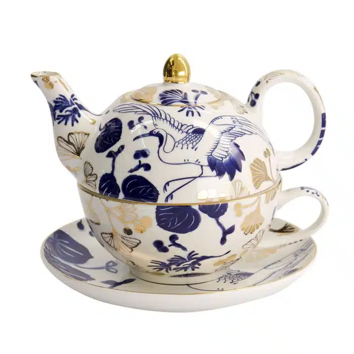 Tokyo Design Studio - Flora Japonica Gold - Tea Set - 1 Person - Teapot/Cup/Saucer - Image 2