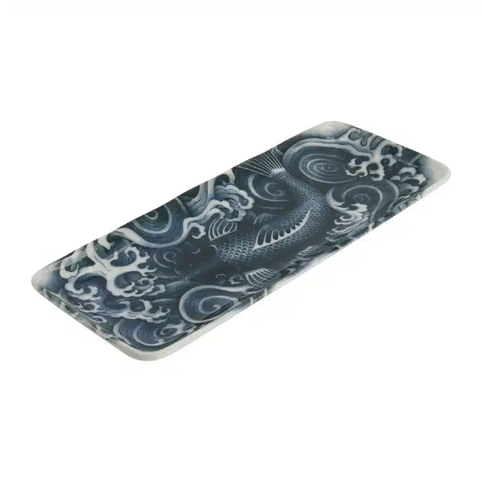Tokyo Design Studio - Japonism Carp - Rectangular Plate - Black - 28.5x14x2.5cm - Image 2