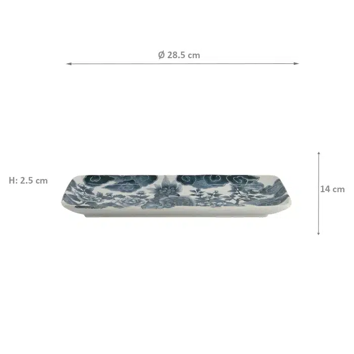 Tokyo Design Studio - Japonism Lion - Rectangular Tray - Black - 28.5x14x2.5cm - Image 3